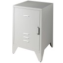 Κομοδίνο μεταλλικό  Bronxx  γκρι 